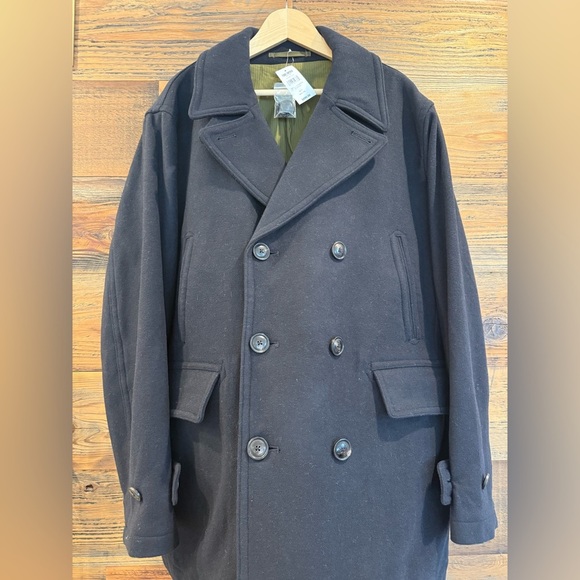 Todd Snyder 100% CASHMERE & WOOL Navy Blue Peacoat NWT - Picture 11 of 14